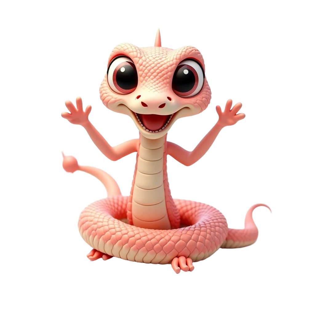 Adorable Cartoon Snake